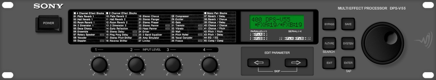 Sony DPS-V55 User Manual, MIDI & Effects Parameter Guides