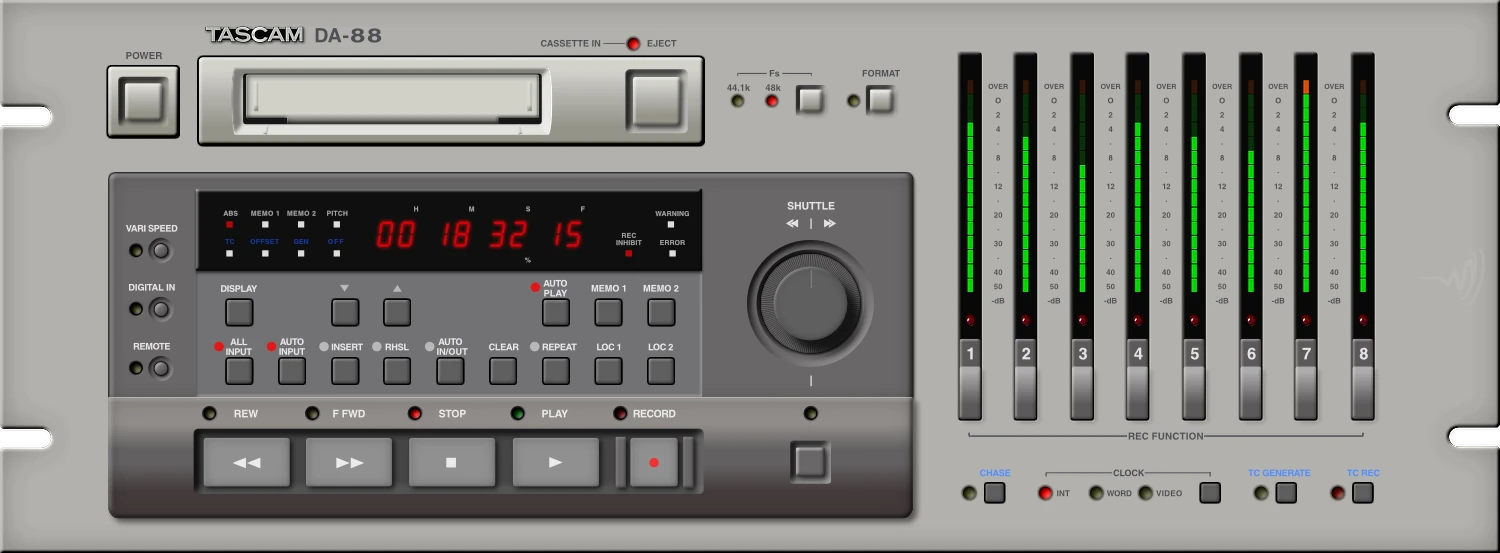 Tascam DA-88 Modular Digital Multitrack Recorder